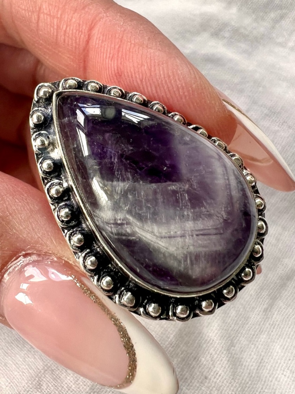 925 Chevron Dream Amethyst Ring 8